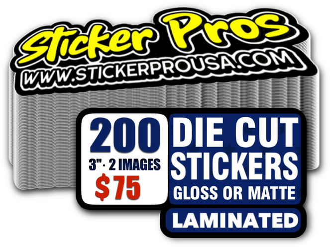 200 Custom 3 Inch Laminated Stickers $75 | Fast Turnaround ...