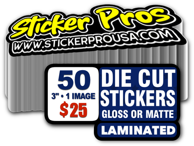 50 Custom 3 Inch Laminated Stickers $25 | Fast Turnaround | Free ...