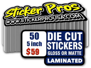 5 Inch Decal 50 Custom 5 Inch Laminated Stickers $59 | Fast Turnaround ...