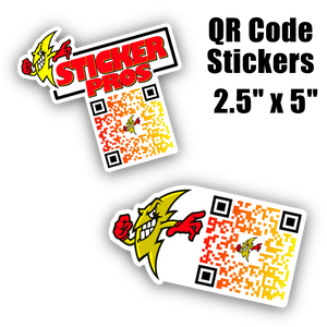 QR Code Stickers 2.5" x 5"